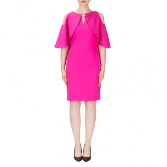 NWOT Joseph Ribkoff Fuschia Bat-Wing Dress - Picture 6 of 6